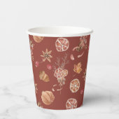 Erntedank des Herbstfalles Pappbecher (Rückseite)