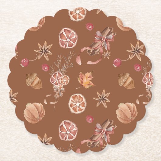 Erntedank des Herbstfalles Untersetzer (Vorderseite)