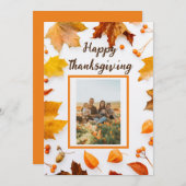 Erntedank des Herbstleaf Feiertagskarte (Vorne/Hinten)