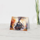 Erntedank des Herbstzugs Karte (Vorderseite)