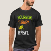 Erntedank Design Bourbon Türkei Nickerchen Wiederh T-Shirt (Vorderseite)