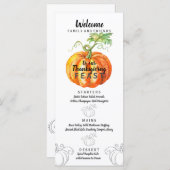 Erntedank-Design für Wasserfarben Menükarte (Vorne/Hinten)