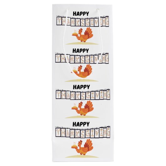 Erntedank-Designpapier-Beutel/Geschenktasche weiß Geschenktüte Für Weinflaschen (Rückseite)