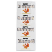 Erntedank-Designpapier-Beutel/Geschenktasche weiß Geschenktüte Für Weinflaschen (Vorderseite)