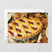 Erntedank Dessert Feiertagspostkarte (Vorne/Hinten)