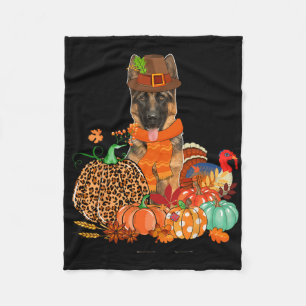 Erntedank Deutscher Schäferhund mit türkischer Her Fleecedecke