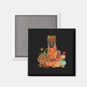 Erntedank Deutscher Schäferhund mit türkischer Her Magnet (Vorderseite/Rückseite)