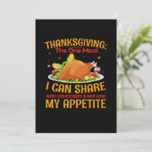 Erntedank Die einzige Mahlzeit Einladung (Stehend Vorderseite)