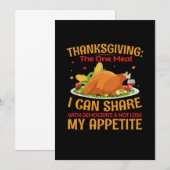 Erntedank Die einzige Mahlzeit Einladung (Vorne/Hinten)