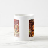 Erntedank Dinner Black Cat Kamin Türkei Kaffeetasse (Mittel)