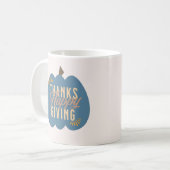 Erntedank Dinner Blue Pumpkin Kaffeetasse (Vorderseite Links)