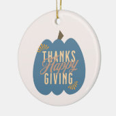 Erntedank Dinner Blue Pumpkin Keramik Ornament (Links)