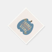 Erntedank Dinner Blue Pumpkin Serviette (Ecke)
