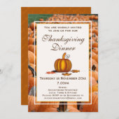ERNTEDANK DINNER Celebration PUMPKIN Einladung (Vorne/Hinten)