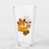 Erntedank Dinner Cuisine Pumpkin Pie Hot Choco Glas (Rückseite)
