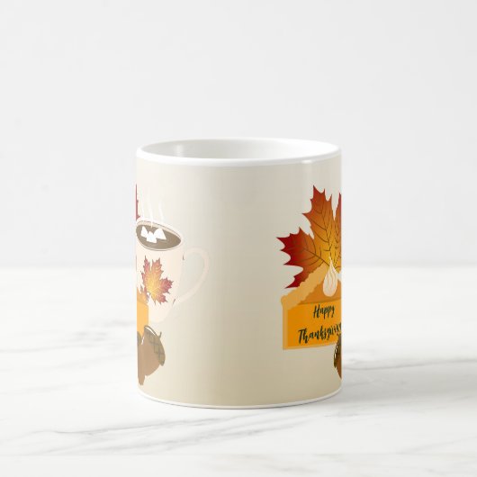 Erntedank Dinner Cuisine Pumpkin Pie Hot Choco Kaffeetasse (Mittel)