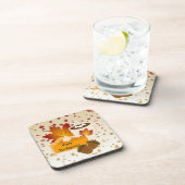 Erntedank Dinner Cuisine Pumpkin Pie Hot Cocoa Getränkeuntersetzer (Rechte Seite)