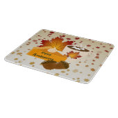 Erntedank Dinner Cuisine Pumpkin Pie Hot Cocoa Schneidebrett (Ecke)