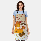 Erntedank Dinner Cuisine Pumpkin Pie Hot Cocoa Schürze (Getragen)