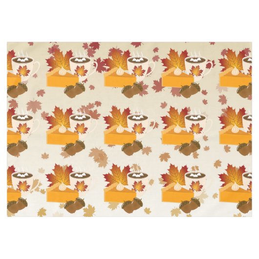 Erntedank Dinner Cuisine Pumpkin Pie Hot Cocoa Tischdecke (Vorderseite (Horizontal))