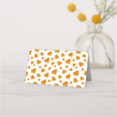 Erntedank Dinner Dankbar für Herbstlaube Platzkarte (Rückseite)