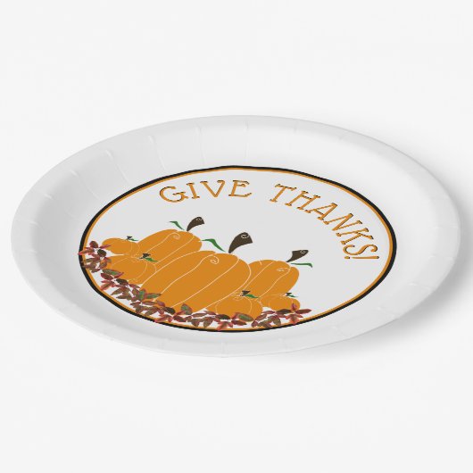 Erntedank Dinner, danke! Pappteller (Schrägansicht)