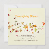 Erntedank Dinner, DIY Hintergrund/Ahorn-Blätter Einladung (Rückseite)