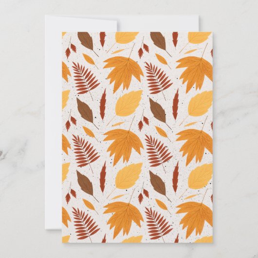 ERNTEDANK DINNER | Editierbar modern Einladung (Rückseite)