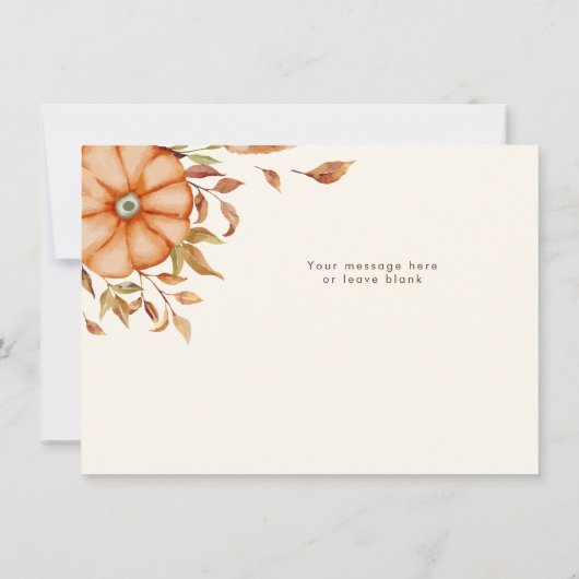 Erntedank Dinner Einladen Boho Thema Dankeskarte (Rückseite)