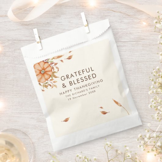 Erntedank Dinner Einladen Boho Thema Geschenktütchen (Ausgeschnitten)