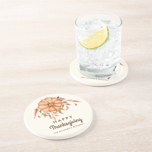 Erntedank Dinner Einladen Boho Thema Getränkeuntersetzer (Seite)