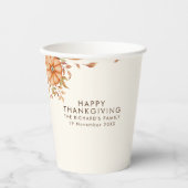 Erntedank Dinner Einladen Boho Thema Pappbecher (Vorderseite)