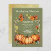 Erntedank Dinner Einladung (Vorne/Hinten)