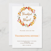 Erntedank-Dinner Einladung (Vorderseite)