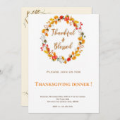 Erntedank-Dinner Einladung (Vorne/Hinten)