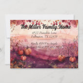 Erntedank Dinner Einladung Aquarellpumpen (Rückseite)