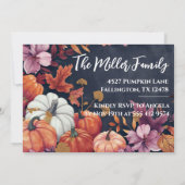 Erntedank Dinner Einladung Aquarellpumpen (Rückseite)