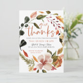 Erntedank Dinner Einladung - Danke Fall (Stehend Vorderseite)