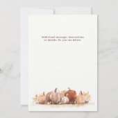 Erntedank Dinner Einladung Fall Pumpkins (Rückseite)