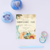 Erntedank Dinner Einladung. Flyer (Einzeln)