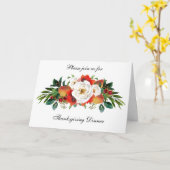 Erntedank Dinner Einladung Grußkarte (Gelbe Blume)