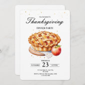 Erntedank Dinner Einladung, lass uns danken (Vorne/Hinten)