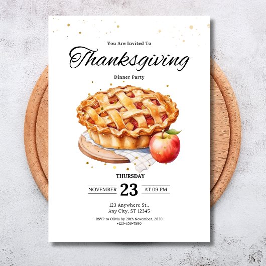 Erntedank Dinner Einladung, lass uns danken Einladung