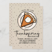 Erntedank Dinner Einladung Pumpkin Pie (Vorne/Hinten)