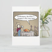 Erntedank Dinner Einladung: Türkei Killer! Einladung (Stehend Vorderseite)