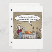 Erntedank Dinner Einladung: Türkei Killer! Einladung (Vorne/Hinten)