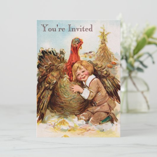 Erntedank Dinner Einladungen (Stehend Vorderseite)