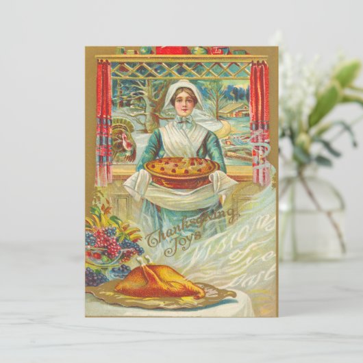 Erntedank Dinner Einladungen (Stehend Vorderseite)