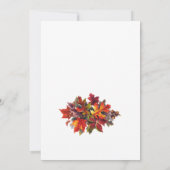 Erntedank Dinner Einladungen Rustikale Herbstlaube (Rückseite)