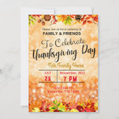 Erntedank Dinner Einladungen Vorlage bearbeiten be (Vorderseite)